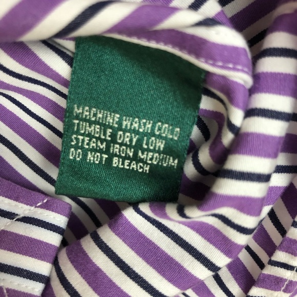 Lauren Ralph Lauren Button Up Cotton long sleeve classic shirt size XL - Picture 6 of 8